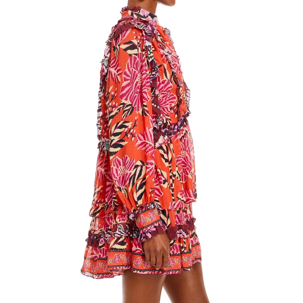 NWT | FARM Rio Rio Ruffled Tiered Mini Dress | Size XL - Picture 6 of 8